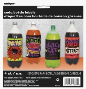 Halloween 2L Bottle Labels pk4