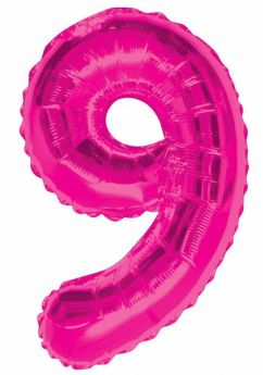 Pink Glitz Number Foil Balloon - 9