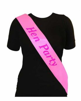 Hen Party Sash Light Pink