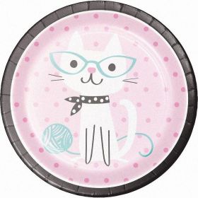 Purr-fect Party Paper Plates Sturdy Style 23cm, pk8