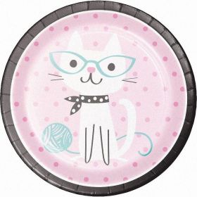 Purr-fect Party Paper Plates Sturdy Style 23cm, pk8