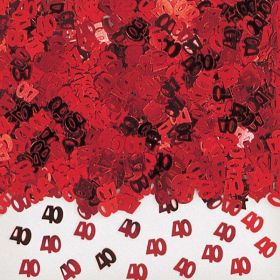 40th Red Anniversary Mettalic Confetti 14g