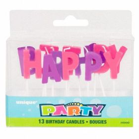Pastel Happy Birthday Pick Candles pk13