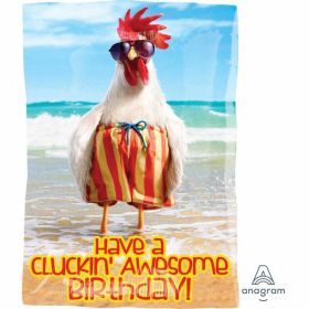 Avanti Clucki' Awesome Birthday Junior Shape Foil Balloon