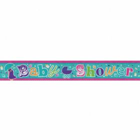 Baby Shower Holographic Foil Banner 2.7m