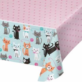Purr-fect Party Plastic Tablecover