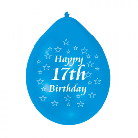 17th Birthday Latex Balloons 9"