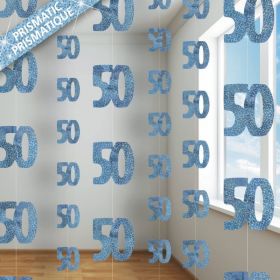 Age 50 Blue Hanging Decorations