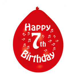 7th Birthday Latex Balloons 9"