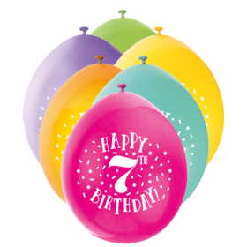 Happy 7th Birthday Latex Balloons 9"