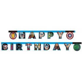 Mighty Avengers Happy Birthday Letter Banner 2m