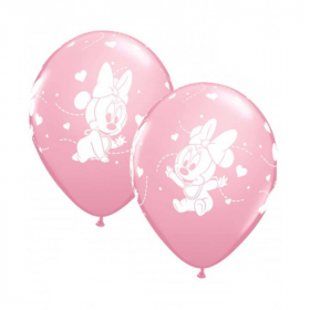 Baby Minnie Mouse Latex Balloons 12", pk6