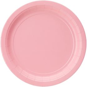 8 Baby Pink Paper Dinner Plates 