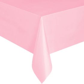 Lovely Pink Plastic Tablecover