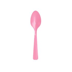 20 Baby Pink Plastic Spoons