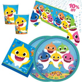 Baby Shark Party Tableware Pack for 16