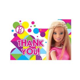 Barbie Sparkle Thank You Cards & Envelopes, pk8