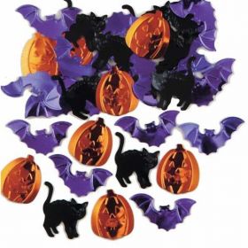 Halloween Trick Or Treat Embossed Confetti Mix