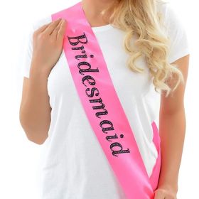 Pink Bridesmaid Sash