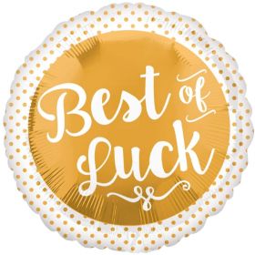 Best of Luck Gold Foil Balloon 17''