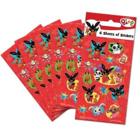 6 Bing Party Bag Sticker Sheets