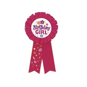 Pink Birthday Girl Rosette