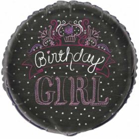 Sweet Birthday Girl Foil Balloon 18"