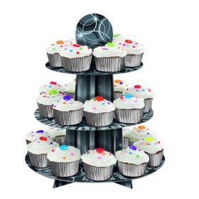Black Glitz Party Cupcake Stand
