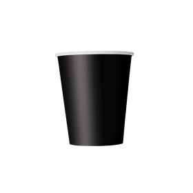 Midnight Black Paper Cups 270ml, pk8
