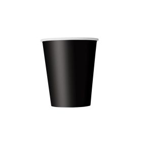 8 Midnight Black Paper Cups