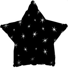 Black Sparkle Star Foil Balloon