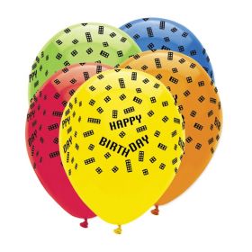 Block Party Latex Balloons 12", pk6