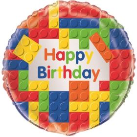 Building Blocks Party Foil Balloon 18"