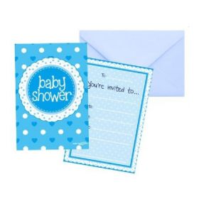 Blue Baby Shower Invitations