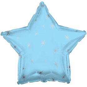 Blue Sparkle Star Foil Balloon