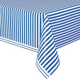 Royal Blue Stripe Tablecover 1.37m x 2.74m