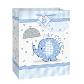 Umbrellaphants Blue Baby Shower Gift Bag 