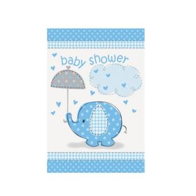 8 Umbrellaphants Blue Baby Shower Invitations