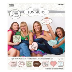 Bridal Shower Fun Photo Signs Game