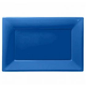 Bright Blue Plastic Serving Trays