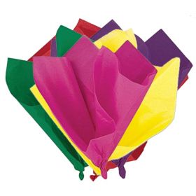 Brightly Coloured Assorted Tissue Paper, pk10