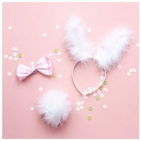 Pink Bunny Set Ears With Wire (3 Piece)