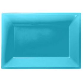 Caribbean Blue Plastic Serving Platters