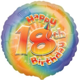 Happy 18th Birthday Circle Foil Balloon 17"