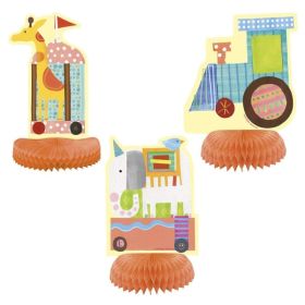 Circus Animal Party Honeycomb Table Decorations, pk3