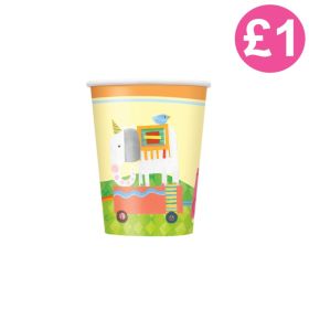 Circus Animal Party Cups 270ml, pk8