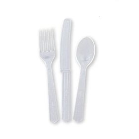 Clear Cutlery Set for 6