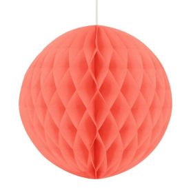 Coral Honeycomb Ball Party Decoration 20cm