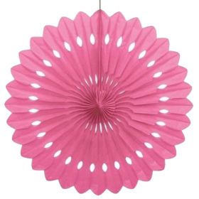 Hot Pink Tissue Paper Fan Decoration