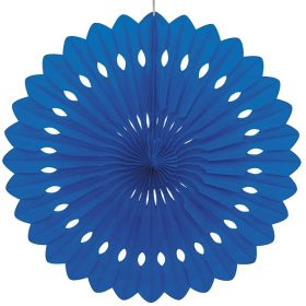 Royal Blue Tissue Paper Fan Decoration